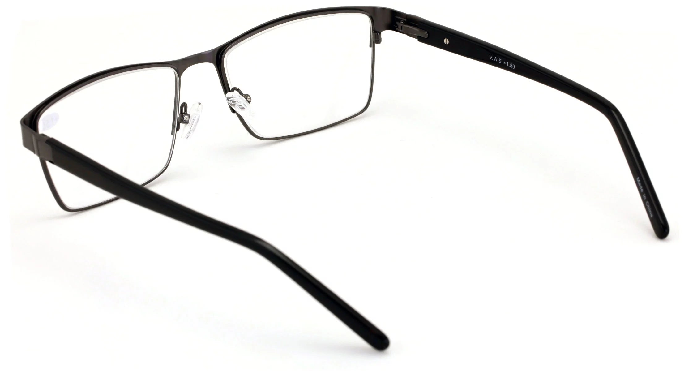 Men Rectangle Metal Reading Glasses Extra Large 152mm I7761
