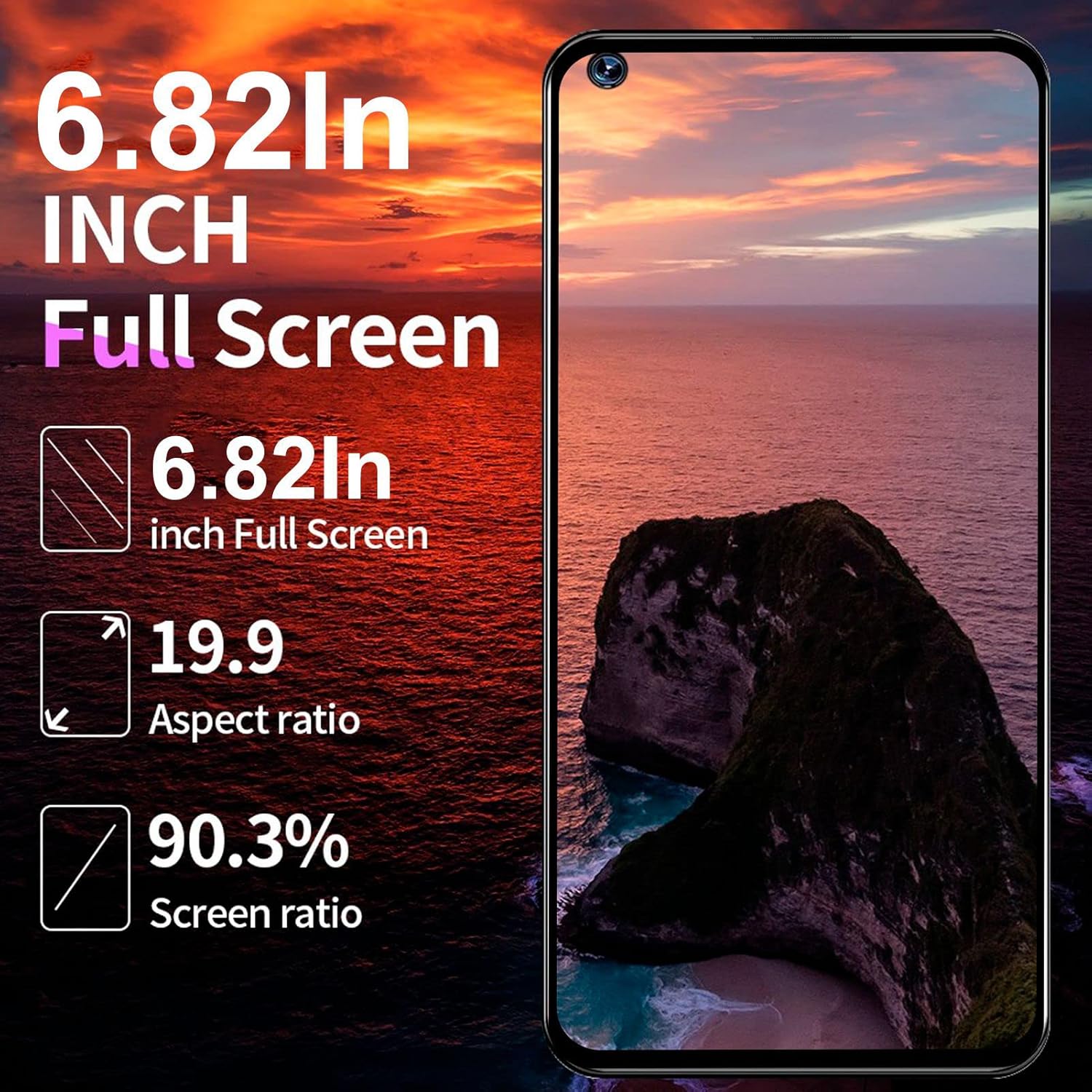 Note23 Pro Unlocked Smartphone 6.82" Full Screen 2+16G Green A891416