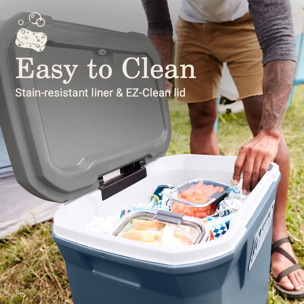 Coleman 316 Series 60QT Hard Chest Wheeled Cooler, Lakeside Blue E39508