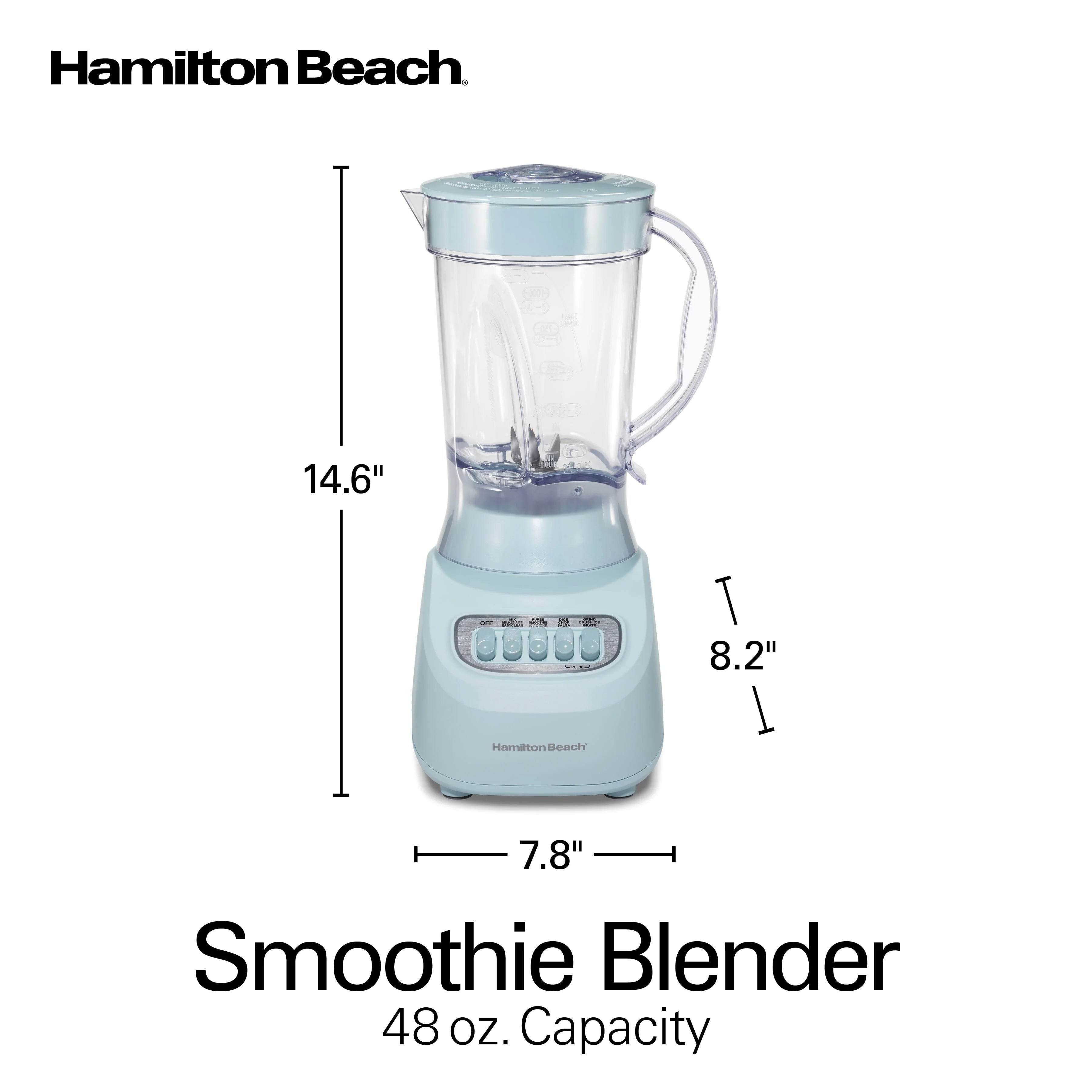 Hamilton Beach Smoothie Blender 48 oz Black N224