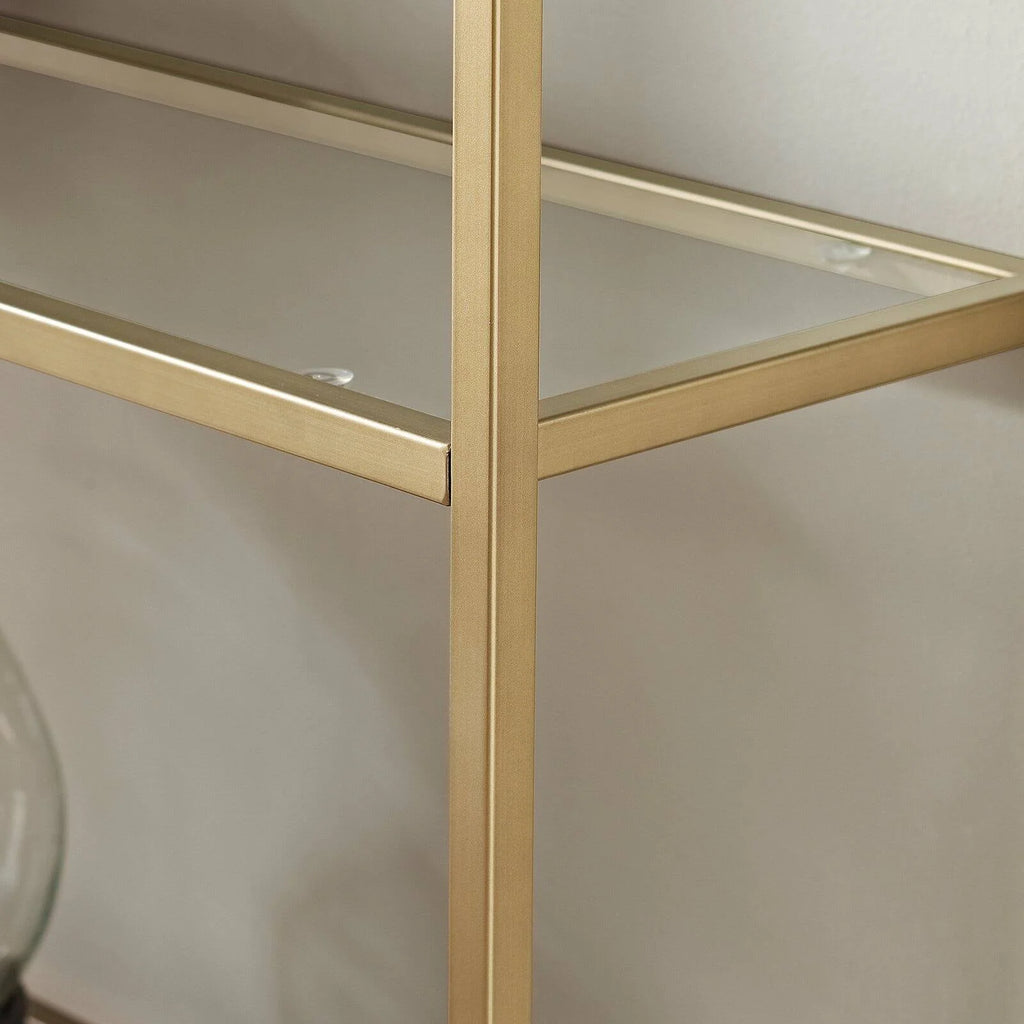 Crosley Furniture Aimee 4-Shelf Etagere Bookcase, Antique Gold R533519