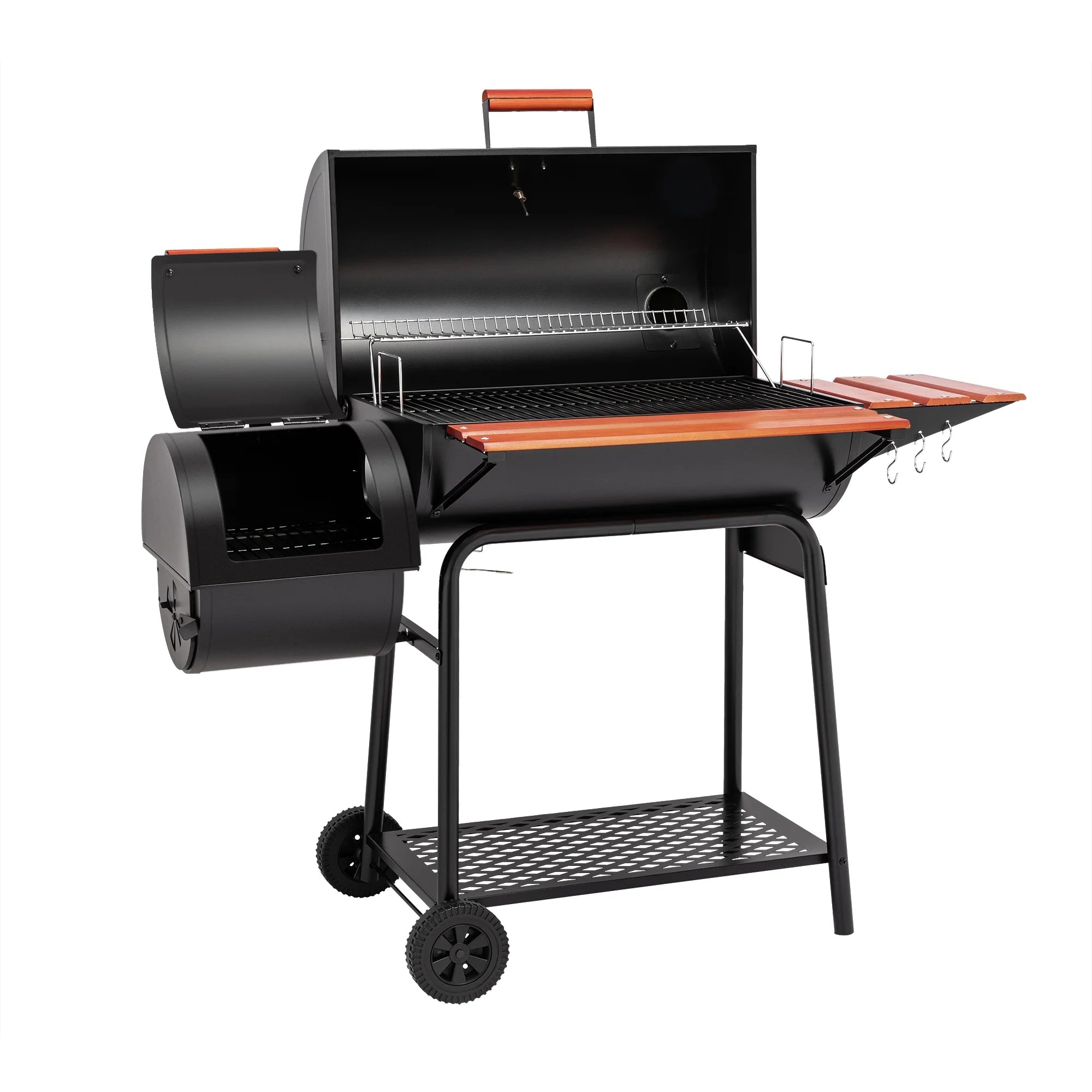 Royal Gourmet CC1830W 30" Barrel Charcoal Grill with Offset Smoker X891